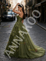 Shop 2026 ANNAKOO Olive Green Tulle Sweetheart Rose Pearls Prom Dress Under 349