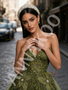 Shop 2026 ANNAKOO Olive Green Tulle Sweetheart Rose Pearls Prom Dress Under 349