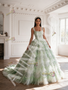 Shop 2026 ANNAKOO Strap Tulle Green Ball Gown Sequin Ruffles Prom Dress Under 398