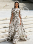 Shop 2026 ANNAKOO Chic Cape Sleeve Scoop Sheath Column Sequin Floral Prom Dress Under 288