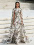 Shop 2026 ANNAKOO Chic Cape Sleeve Scoop Sheath Column Sequin Floral Prom Dress Under 288