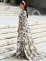Shop 2026 ANNAKOO Chic Cape Sleeve Scoop Sheath Column Sequin Floral Prom Dress Under 288