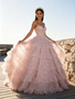 Shop 2026 ANNAKOO Sweetheart Pearls Ball Gown Ruffles Sequin Pink Prom Dress Under 349