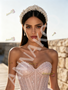 Shop 2026 ANNAKOO Sweetheart Pearls Ball Gown Ruffles Sequin Pink Prom Dress Under 349