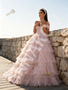 Shop 2026 ANNAKOO Sweetheart Pearls Ball Gown Ruffles Sequin Pink Prom Dress Under 349