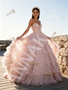 Shop 2026 ANNAKOO Sweetheart Pearls Ball Gown Ruffles Sequin Pink Prom Dress Under 349