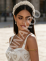 Shop 2026 ANNAKOO White Square Straps Tulle A Line Heart Pearls Prom Dress Under 269