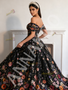 Shop 2026 ANNAKOO Black Off The Shoulder Floral Lace A Line Prom Dress Under 298