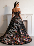 Shop 2026 ANNAKOO Black Off The Shoulder Floral Lace A Line Prom Dress Under 298