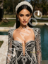 Shop 2026 ANNAKOO Black Square Beading Long Sleeve Trumpet Mermaid Prom Dress Under 359