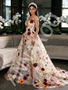 Shop 2026 ANNAKOO Colorful Floral Lace Detachable Train Trumpet Mermaid Prom Dress Under 358