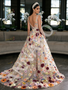 Shop 2026 ANNAKOO Colorful Floral Lace Detachable Train Trumpet Mermaid Prom Dress Under 358