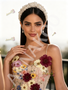 Shop 2026 ANNAKOO Spaghetti Straps A Line Flowers Colorful  Lace Prom Dress Under 359