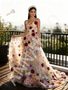 Shop 2026 ANNAKOO Spaghetti Straps A Line Flowers Colorful  Lace Prom Dress Under 359