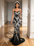 Shop 2026 ANNAKOO Spaghetti Straps Black Pearls Trumpet Mermaid Tulle Prom Dress Under 298