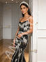 Shop 2026 ANNAKOO Spaghetti Straps Black Pearls Trumpet Mermaid Tulle Prom Dress Under 298