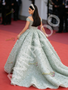 Green Off The Shoulder Ball Gown Flowers Sequin Tulle Prom Dress