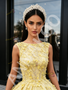 Shop 2026 ANNAKOO Bateau Ball Gown Yellow Tulle Floral Sequin Prom Dress Under 398