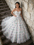 Shop 2026 ANNAKOO Ombre Tulle Ball Gown Ruffles Sweetheart Sequin Prom Dress Under 498