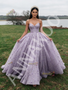 Shop 2026 ANNAKOO Purple Sweetheart Ball Gown Floral Lace Tulle Prom Dress Under 398