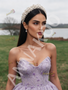 Shop 2026 ANNAKOO Purple Sweetheart Ball Gown Floral Lace Tulle Prom Dress Under 398