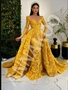 Shop 2026 ANNAKOO Yellow V Neck Trumpet Mermaid Detachable Train Rose Beading Prom Dress Under 498