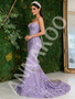 Shop 2026 ANNAKOO Lavender Sweetheart Floral Rose Trumpet Mermaid Tulle Prom Dress under 298