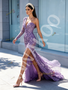 Shop 2026 ANNAKOO Long Sleeve Lavender Sequin Beading Trumpet Mermaid Prom Dress With Slit Under 339