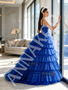 Shop 2026 ANNAKOO Royal Blue Straps Ball Gown Layers Sequin Tulle Prom Dress Under 239