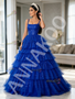 Shop 2026 ANNAKOO Royal Blue Straps Ball Gown Layers Sequin Tulle Prom Dress Under 239