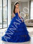 Shop 2026 ANNAKOO Royal Blue Straps Ball Gown Layers Sequin Tulle Prom Dress Under 239