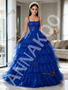 Shop 2026 ANNAKOO Royal Blue Straps Ball Gown Layers Sequin Tulle Prom Dress Under 239