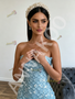 Shop 2026 ANNAKOO Blue Sequin Beading Sequin Sheath Column Prom Dress With Slit Under 298