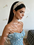 Shop 2026 ANNAKOO Blue Sequin Beading Sequin Sheath Column Prom Dress With Slit Under 298