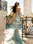 Shop 2026 ANNAKOO Halter Green Sequin Beading Trumpet Mermaid Prom Dress Under 298