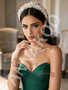 Shop 2026  ANNAKOO Dark Green Sweetheart Ball Gown Sparkle Tulle Prom Dress Under 239