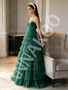 Shop 2026  ANNAKOO Dark Green Sweetheart Ball Gown Sparkle Tulle Prom Dress Under 239
