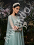 Formal Green Long Sleeve Scoop A Line Cape Prom Dress