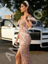 Shop 2026 ANNAKOO Pink Sweetheart Beading Flower Trumpet Mermaid Prom Dress With Slit Under 338