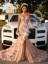 Shop 2026 ANNAKOO Pink Sweetheart Beading Flower Trumpet Mermaid Prom Dress With Slit Under 338