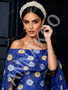 Shop 2026 ANNAKOO Blue Cape Sheath Column Lace Floral Round Prom Dress Under 298