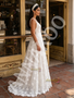 Shop 2026 ANNAKOO White V Neck Tulle Lace Daisy Flower Beading Wedding Dress Under 298