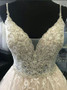 Beading Ivory Tulle A-Line Spaghetti Straps Prom Dress