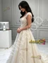 Intricate Lace Appliques on Tulle A-Line Dress