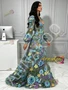 Stunning Backless Green Long Sleeve Prom Gown