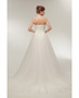 Elegant Long Tulle Feather Beach Wedding Dress