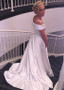 Sample Satin Off-the-shoulder Long Wedding Dress