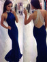 Mermaid Beading Long Royal Blue Prom Dress 