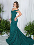 Sequin Off-the-shoulder Neckline Long Mermaid Prom Dress