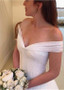 Tulle Off-the-shoulder Elegant A-line Wedding Dresses With Pleats